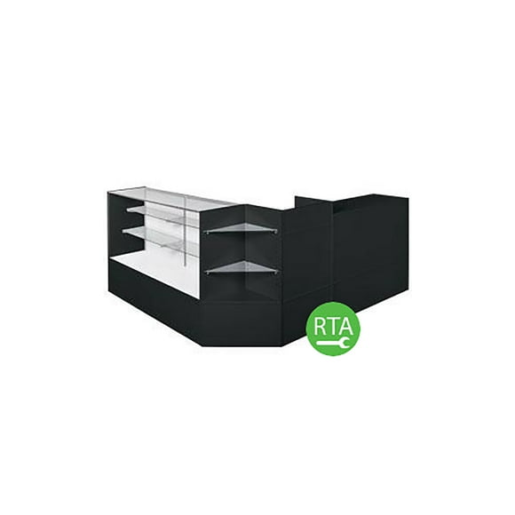 Black Display Case Arrangement Set (4 Different Display Pieces) - Assembly Required