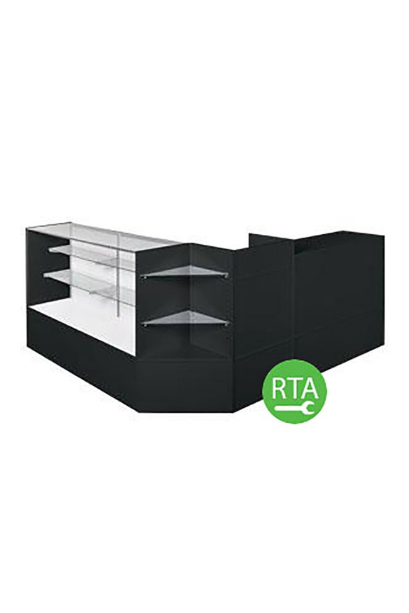 Black Display Case Arrangement Set (4 Different Display Pieces) - Assembly Required