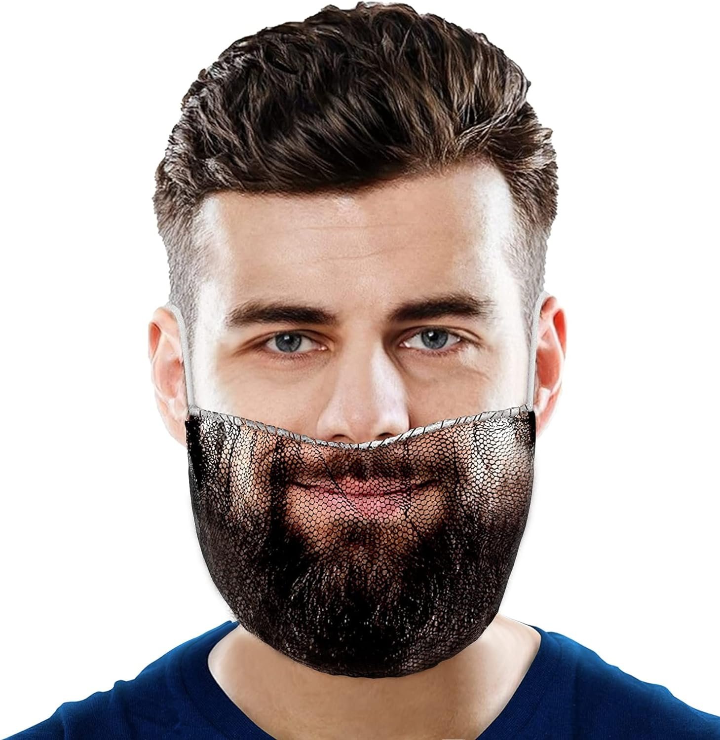 Black Disposable Beard Nets for Men Food Service, 18 Inch. Pack of 100