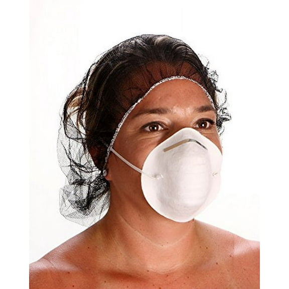 Black Disposable Bouffant Cap Honeycomb Style Hair Net (20 per Pack)