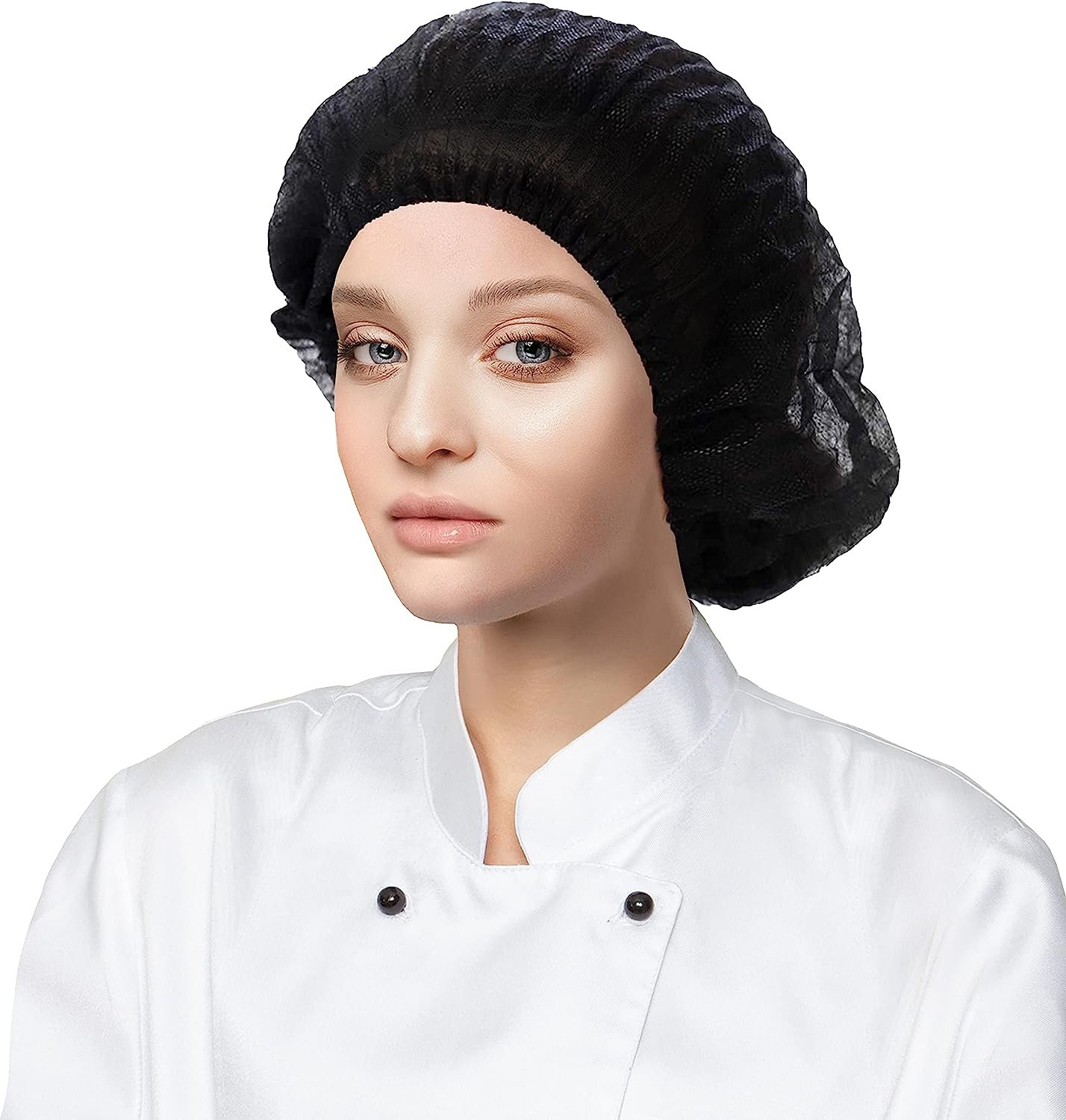 Black Disposable Bouffant Caps Medical, 21 Inches. Pack of 1000