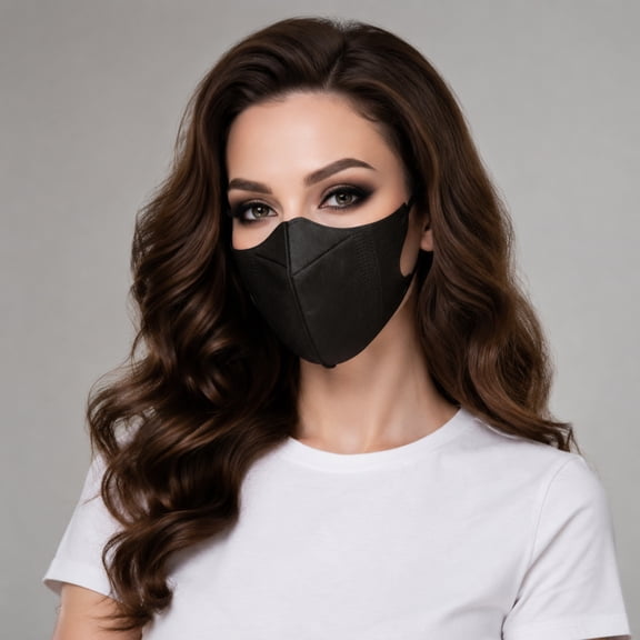 Black Disposable Masks, 3D Stereo Disposable Face Masks with Built in Mask with Filter Protection, Breathable Black Face Masks Disposable for Daily Use, for Adults, 10 Pack