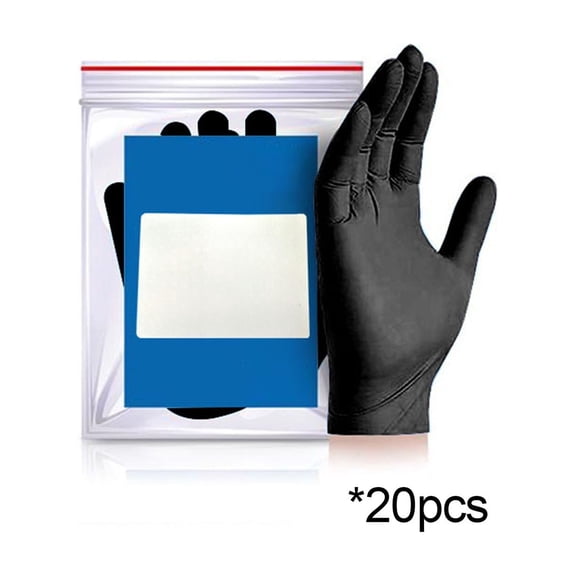 Black Disposable Nitrile Gloves Food Grade Catering Kitchen Household Beauty Rubber Gloves Pack Of 20