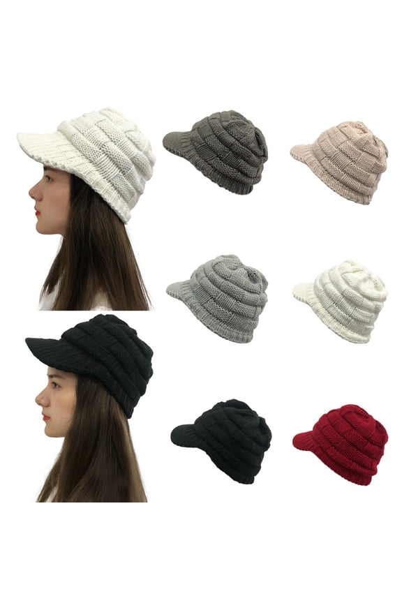 Black Distressed Dad Golf Hat for Men Women Knit Beanie Cap Polyester Wide Brim Straw Beach Hat Floppy Foldable Roll-Up Summer Vacation UPF 50+ One Size