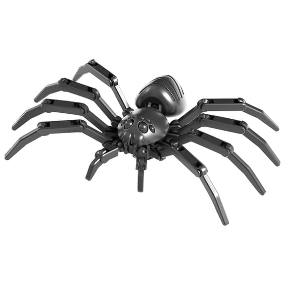 Black Diy Simulation Spider Toy 3D Movable Joint Giant Animal Prank For Children Plastic 15X9.5Cm