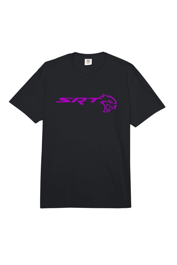 Black Dodge SRT Hellcat Purple Graphic Comfort Colors Adult Heavyweight T-shirt for Stylish Comfort