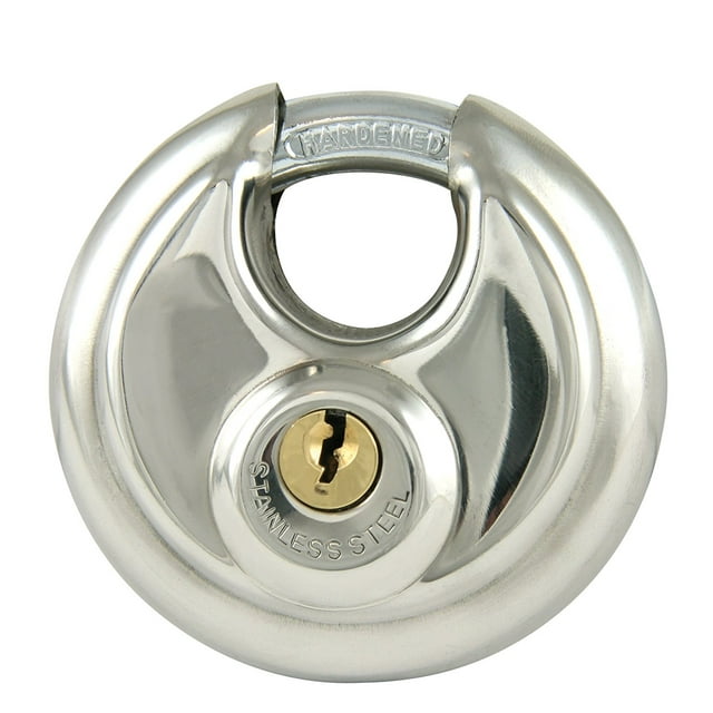 Black Dog 55170 Round Disc Padlock Shrouded Keyed Alike, 2-3/4 Inch, 2 Pack
