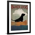 thumbnail image 1 of Black Dog Canoe Framed Art Print by Ryan Fowler, 24" x 32", Sold by Art.com, 1 of 5