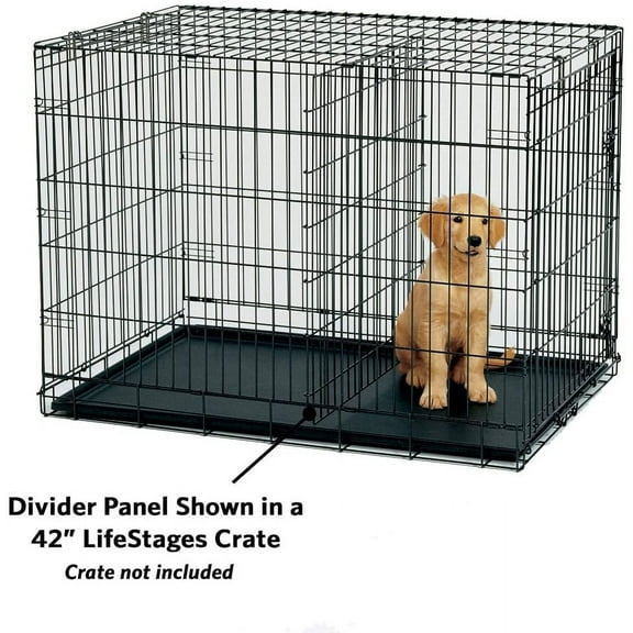 Black Dog Crate Divider Panel for 36-inch Crates - Adjustable &