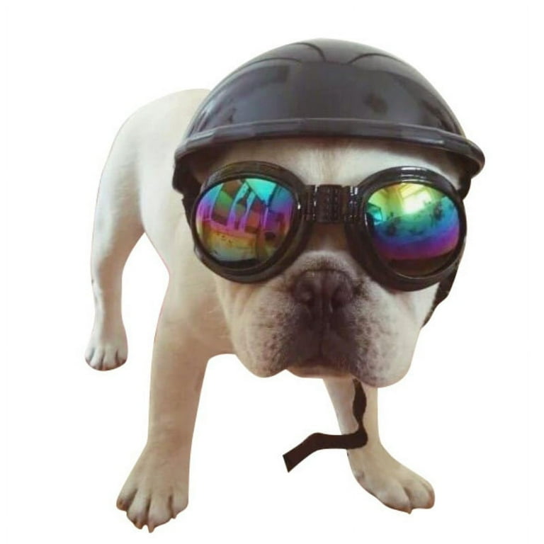 Black Dog Helmet Performance Helmet Funny Cool Pet Doggie Motorcycles Bikecyle Helmet Cap Pet Outdoor Sun Rain Protection Costumes Accessories