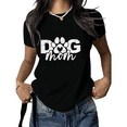 thumbnail image 1 of Black Dog Mom Paw Heart Printed Trendy Tshirt Printed Tees Shirts Dog Lover Gift Mothers Day Pet Owner Casual Fashion S-5XL Tops, 1 of 5