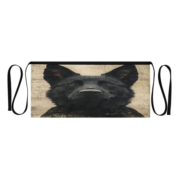Black Dog Multi Pocket Short Apron Waterproof, Adjustable 96.5in Belt for various occasions