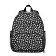 thumbnail image 1 of Black Dog Paw Footprint Bone Backpack Backpack for School,Cute School Bag,Schoolbag with Adjustable Shoulder Straps & Padded Back,13.8"x11.4"x6", 1 of 6