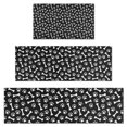 thumbnail image 1 of Black Dog Paw Footprint Bone Kitchen Rugs Sets Of 3,Kitchen Runner Rugs Non Skid Washable,Decorative Kitchen Floor Mats for Kitchen,Sink,Laundry,17"x30"+ 17"x47" + 17"x59", 1 of 6