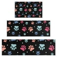 thumbnail image 1 of Black Dog Paw Footprint Kitchen Rugs Sets Of 3,Kitchen Runner Rugs Non Skid Washable,Decorative Kitchen Floor Mats for Kitchen,Sink,Laundry,17"x30"+ 17"x47" + 17"x59", 1 of 6