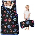thumbnail image 1 of Black Dog Paw Footprint Toddler Nap Mats for Kids Preschool,Sleeping Mat Bag or Kids,Toddler Sleeping Bag,Toddler Nap Mat or Daycare, 1 of 6