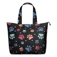 thumbnail image 1 of Black Dog Paw Footprint Travel Tote Bags for Women Carry On,Large Weekender Bags for Women Travel,Multi Functional Duffle Bag for Work,Shopping,Sports, 1 of 5