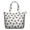thumbnail image 1 of Black Dog Puppy Paw Travel Tote Bags for Women Carry On,Large Weekender Bags for Women Travel,Multi Functional Duffle Bag for Work,Shopping,Sports, 1 of 5