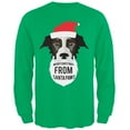 thumbnail image 1 of Black Dog Santa Ugly Christmas Sweater Long Sleeve T-Shirt, 1 of 1