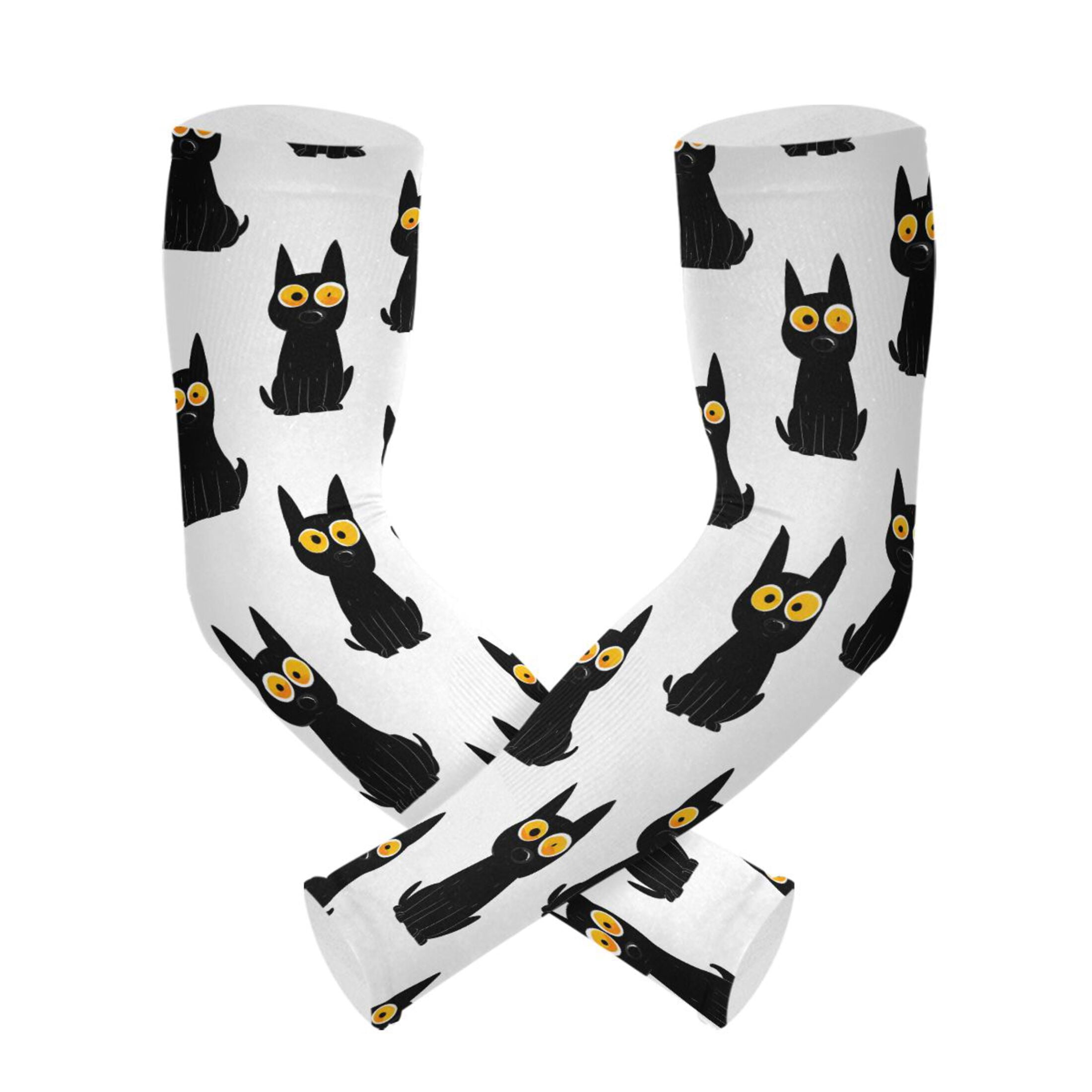 Black Dog Texture Design UV Protection Cooling Arm Sleeves, Compression ...