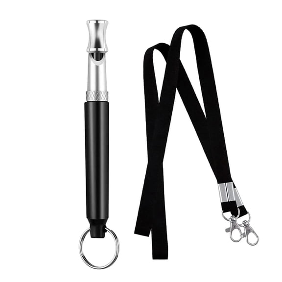 Black Dog Training Whistle with Lanyard – Souew 1-Pack Adjustable Silent Recall Whistle to Stop Barking, Effective Tool for Neighbor Dogs & Hunting Training