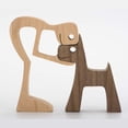 thumbnail image 1 of Black Dog Wood Sculpture with Pointy Ears, 1 of 3
