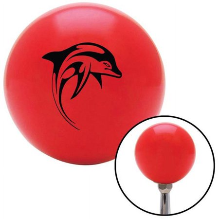 Black Dolphin Red Shift Knob with M16 x 1.5 Insert Shifter Auto Manual Custom Brody
