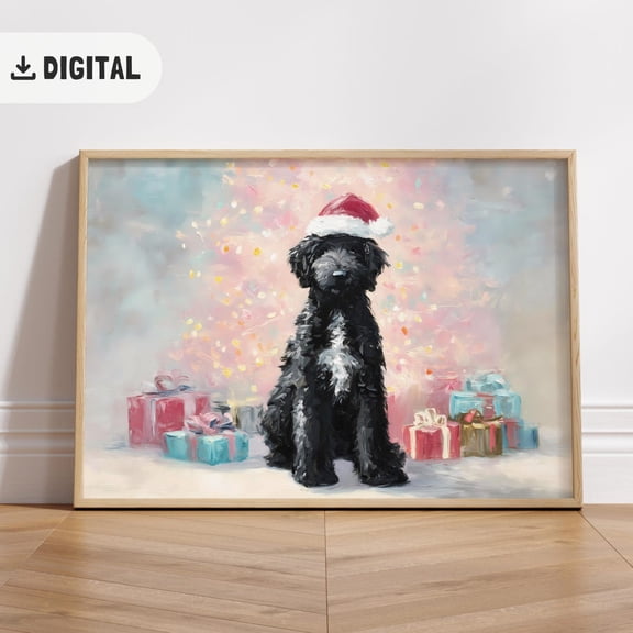 Black Doodle Art : Labradoodle Dog Wall Decor, , F117 Unframed Paper Print