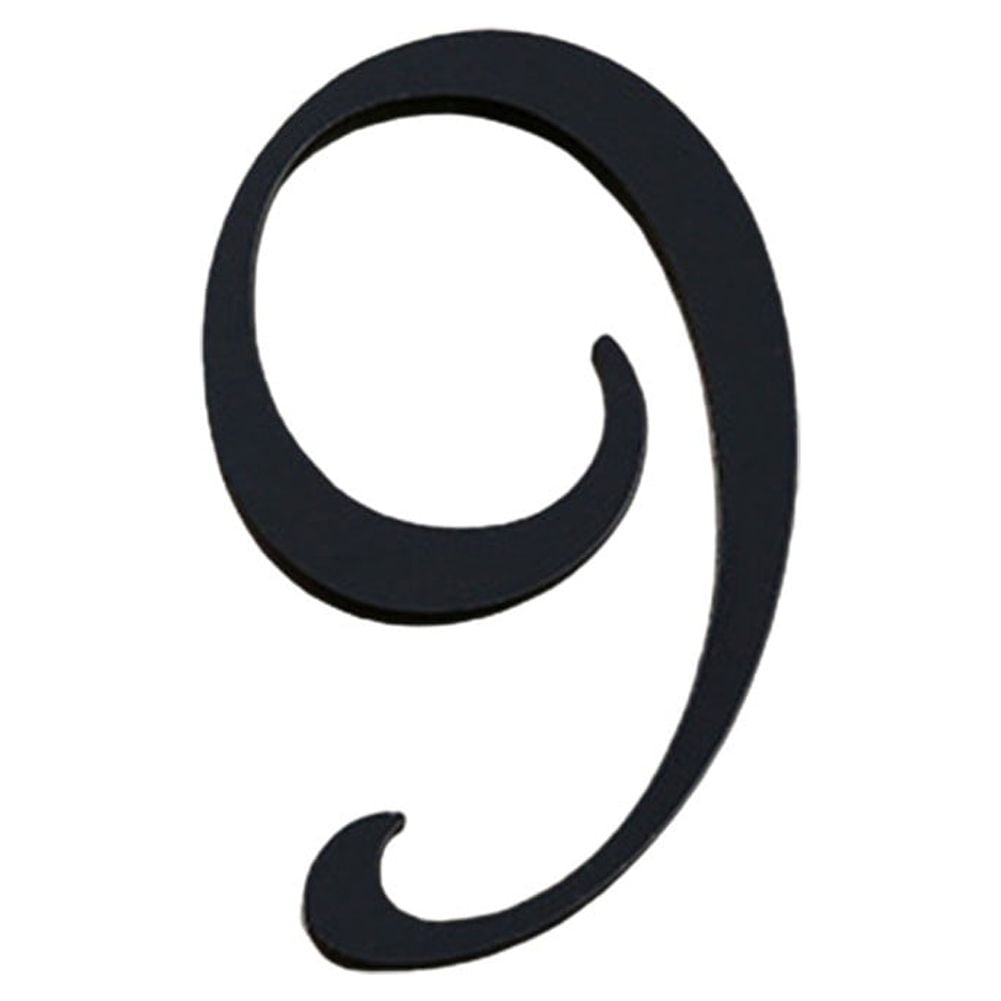 Black Door Numbers 09 70Mm Polished Solid House Flat Apartment 8