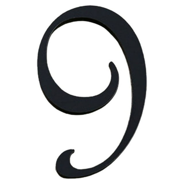 Black Door Numbers 09 70Mm Polished Solid House Flat Apartment 8