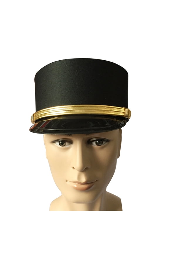 Black Doorman Hotel Waiter Hat for Carnivals Role Play Performances Hat