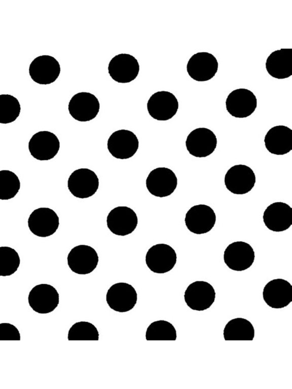 Black Dot Table Cover - Plastic - Rectangle - 54in. x 108in. - 1 Piece (fdp93122)