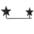 thumbnail image 1 of Black Double Barn Star 19 x 28 Inch Metal Bath Towel Bar Holder, 1 of 2
