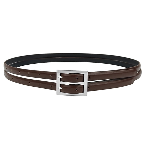 Black Double Buckle Belt Adjustable Elastic Waist Belt Casual Women Waistband for Office or Casual Wear