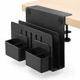 Hangging File Racks Black Double-Deck Under Desk Hanging File Organizer with Pen Holder, No ...