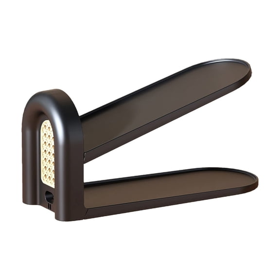 Black Double Layer Shoe Rack Organizer Stackable Shoe Shelf Space Saver For Closet Cabinet Adjustable Plastic Shoe Storage 2 Tier 0.970 Lb