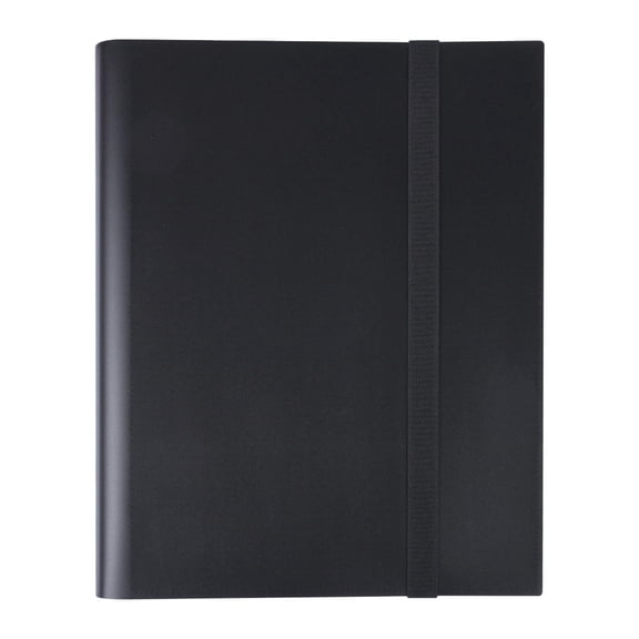 Black Double Sided Card Book For Trading Cards 9 Slots 360 Pocket Capacity Anime Game Business Card Folder Black