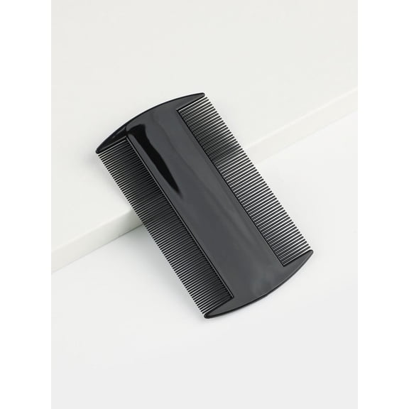 Black Double-Sided Fine Tooth Hair Comb for Detangling and Dandruff Removal