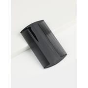 Black Double-Sided Fine Tooth Hair Comb for Detangling and Dandruff Removal