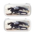 thumbnail image 1 of Black Dragon (2), Carrying Case For Nintendo Switch & OLED Version, Eva Lightweight Shockproof Protective Pouch Case for Game Console & Accessories with 10 Game Card Slot & Wristband, White, 1 of 6