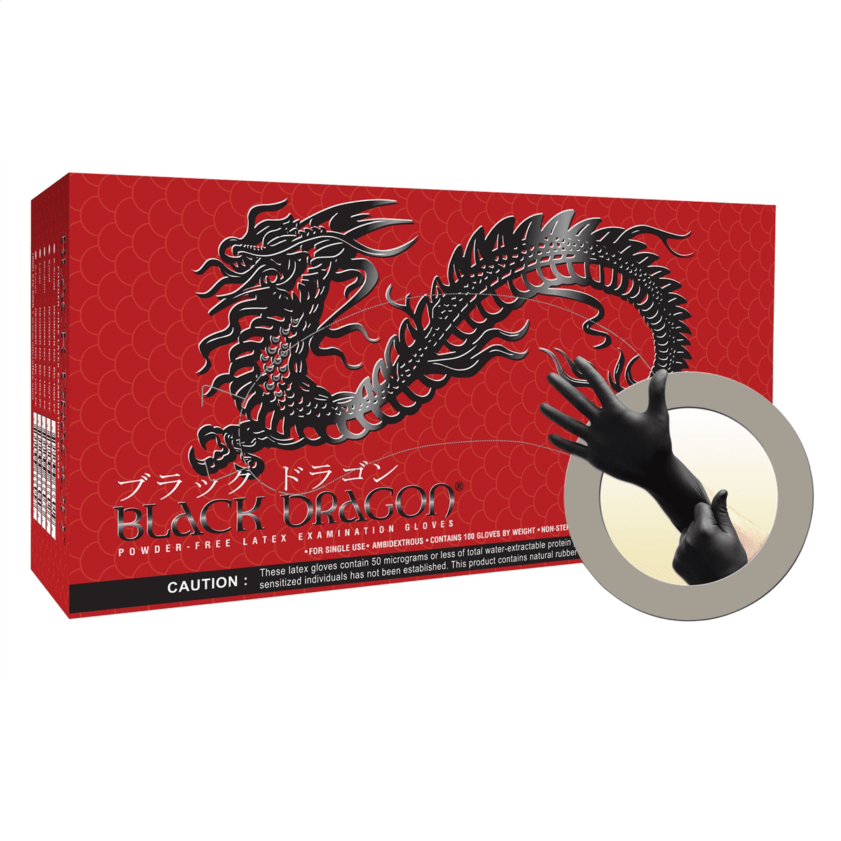 Microflex BD1004PF-XL MICROFLEX Black Dragon Latex Exam Gloves, XL