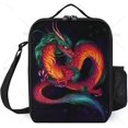 thumbnail image 1 of Black Dragon on Blue Background Lunch Box for Men Women Adults Reusable Portable Lunch Bag for Office Work Picnic,Camping, 1 of 1
