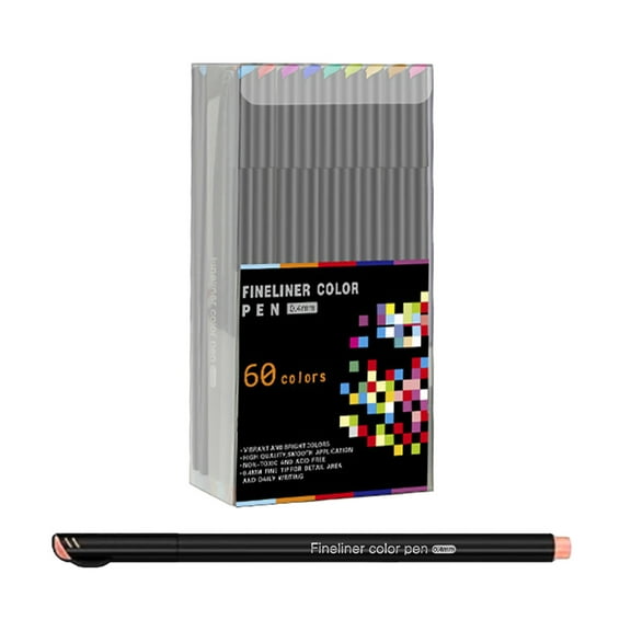 Black Drawing Pen, Fast Drying Ink Pen, High Precision Needle Pen for Comic Outline and Handbook, Ergonomic Lightweight Design with Durable Plastic Tip