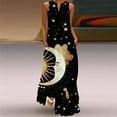 thumbnail image 1 of Large Size Pocket Long and Large Retro Dress Summer New Style Printed V-neck Comfortable Sexy Fashionable Women's Clothing, 1 of 5