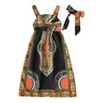thumbnail image 1 of Black Dress for Girls Bohemian African Print Sleeveless Headband Two Piece Flowy Long Maxi Outfit Girls Graduation Dress, 1 of 7