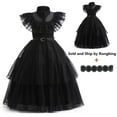 thumbnail image 1 of Black Dress for Girls Kids Halloween Movie Cosplay Costume Outfit, 1 of 10