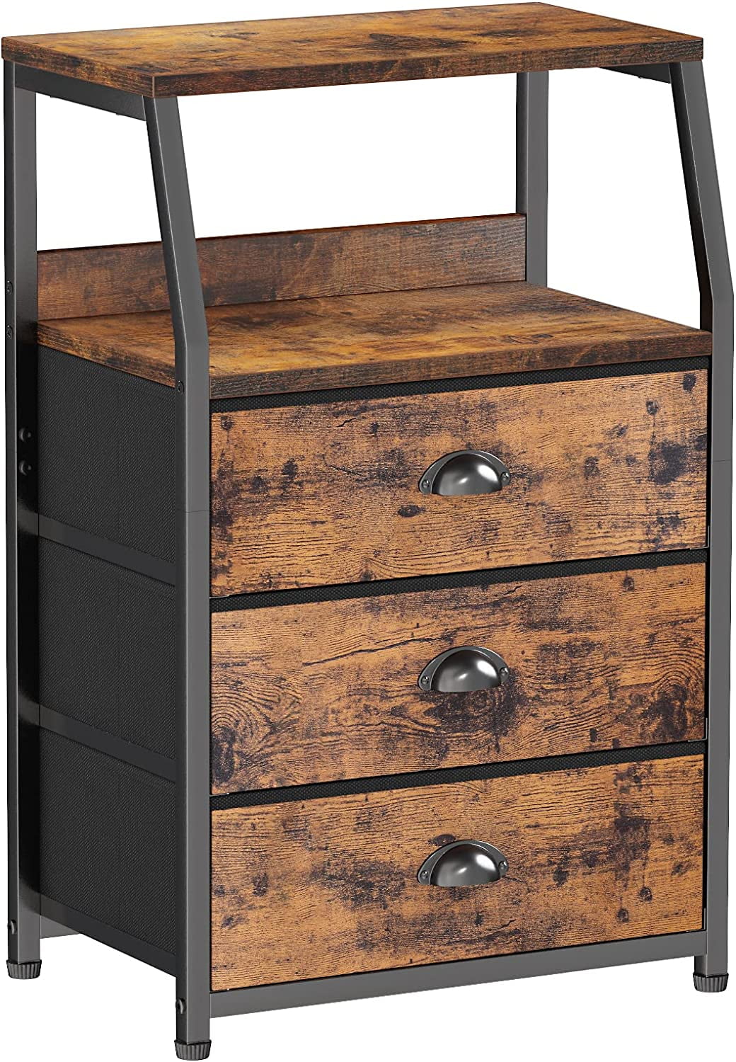 Black Dresser with 5 Drawers, Vertical Storage Tower Fabric Dresser for ...