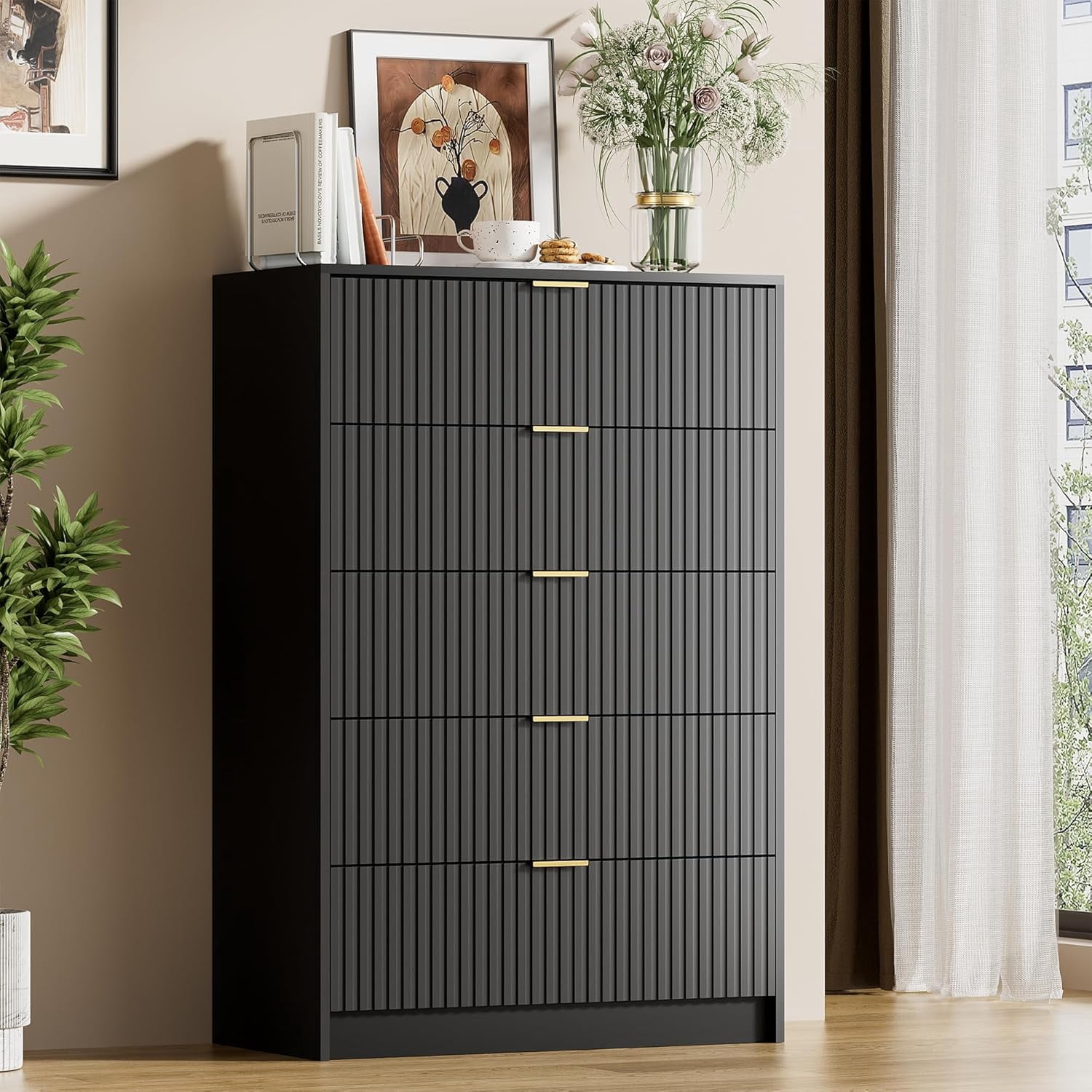 black 5 drawer dresser walmart FURNIWAY Dressers for Bedroom Storage sparkly blue dress living rooms Women's Solid Color Backless Dresser storage Size:6 US numeric