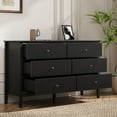 thumbnail image 1 of Heynemo Black Fluted 6 Drawer Dresser, Wide Modern Storage Cabinet for Bedroom Living Room Hallway, 1 of 10