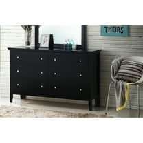 Black Dresser - Glory Furniture G1336-d, With French Drawers And Fully Assembled Structure G1336-d Affordable Bedroom Particle Board